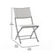 Flash Furniture Rouen 3-Pc Foldable French Bistro Set, PE Rattan Back, Seat and Table Top, Gray/White w/Steel Frame FV-FWA085-GRYWHT-GRY-GG - alternate 10